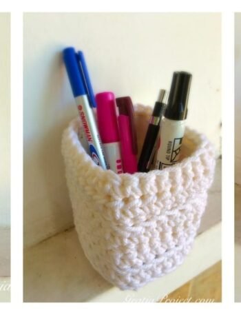 easy pencil holder crochet pattern