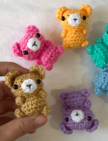 mini teddy bear amigurumi crochet pattern