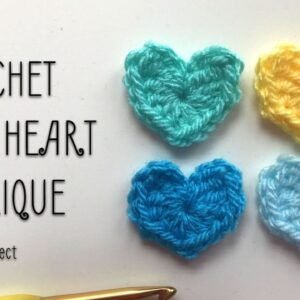 Crochet Mini Heart Applique