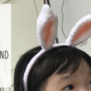 Crochet BUNNY RABBIT EARS HEADBAND