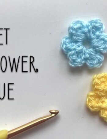 crochet mini flower applique