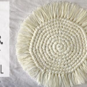 Boho Circle Coaster Crochet Tutorial | Home Decor