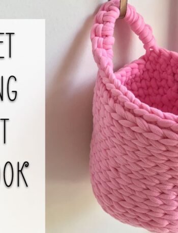 Crochet Hanging Basket Knit Look