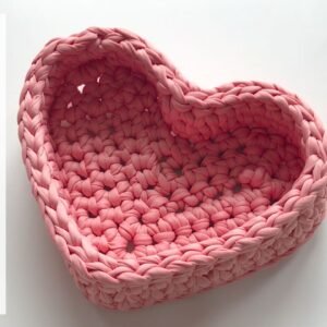 Heart Basket Easy Crochet Tutorial