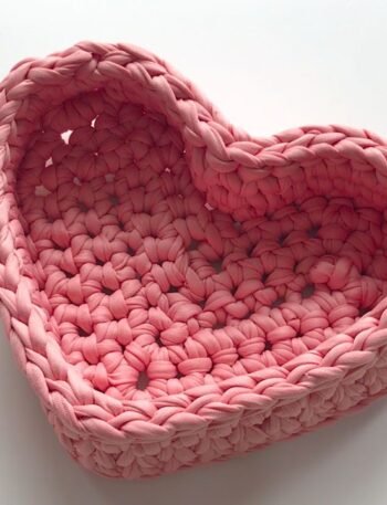 Heart Basket Easy Crochet Tutorial