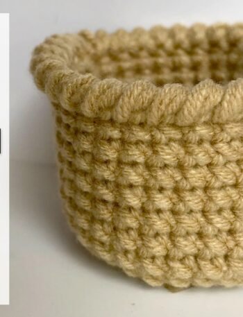 Small Basket Cross Stitch Single Crochet