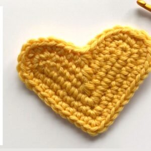 Solid Heart Crochet Easy Tutorial | Heart Applique Crochet Along