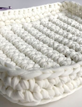 Wide Rectangle Basket Easy Crochet Pattern