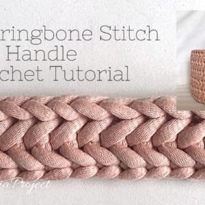 herringbone stitch bag handle crochet tutorial