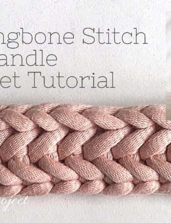 herringbone stitch bag handle crochet tutorial