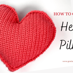 heart pillow crochet pattern