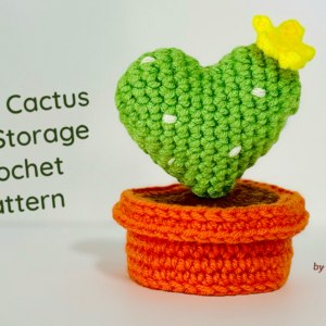 Heart Cactus Mini Storage Crochet Pattern