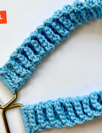 crochet cord ladder bag handle