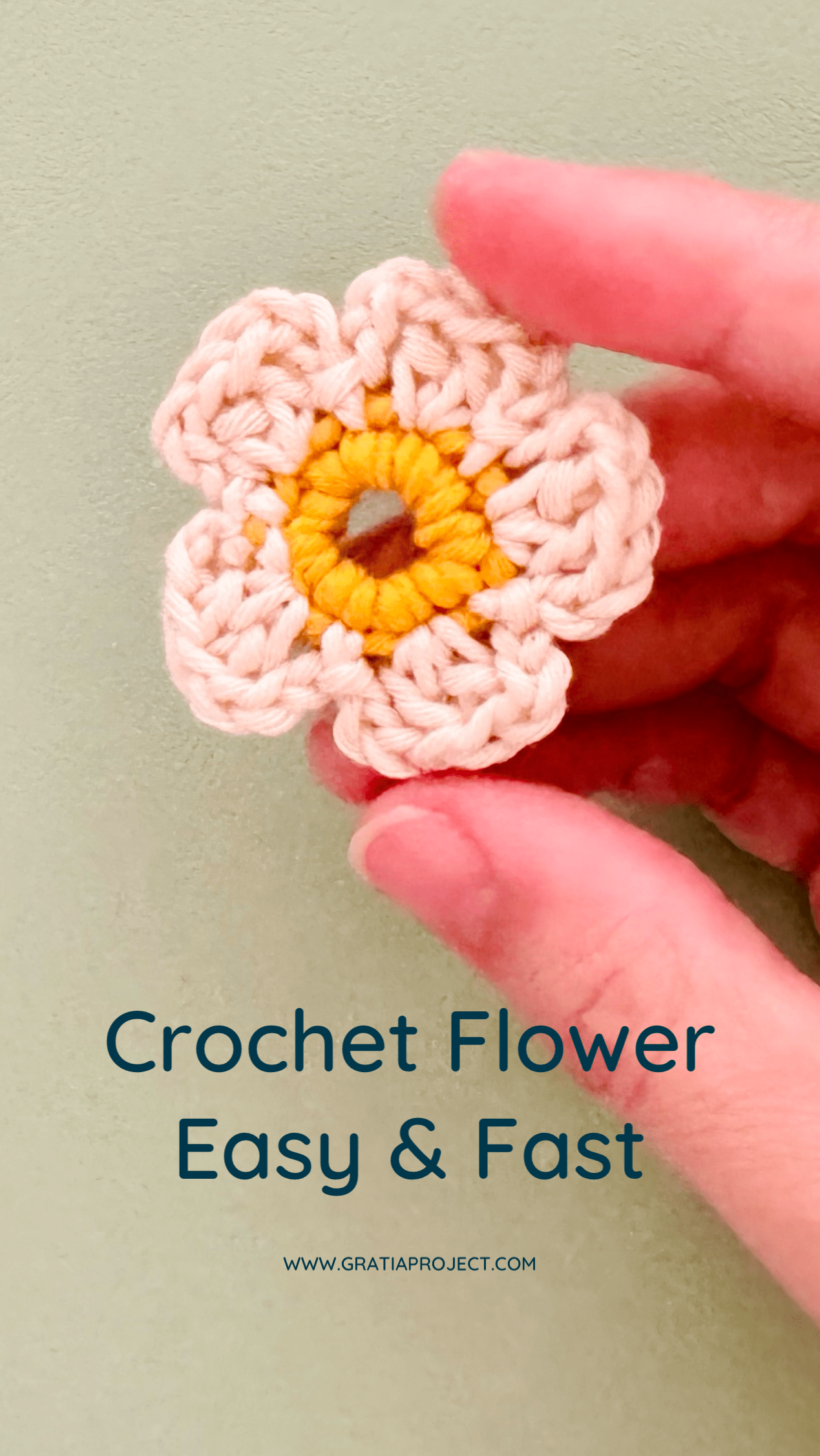 crochet flower easy and fast