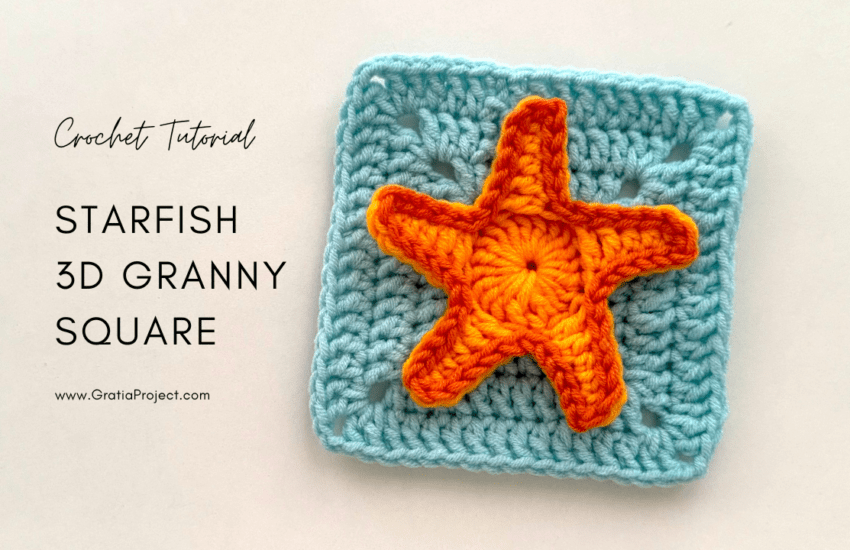 crochet starfish 3d granny square