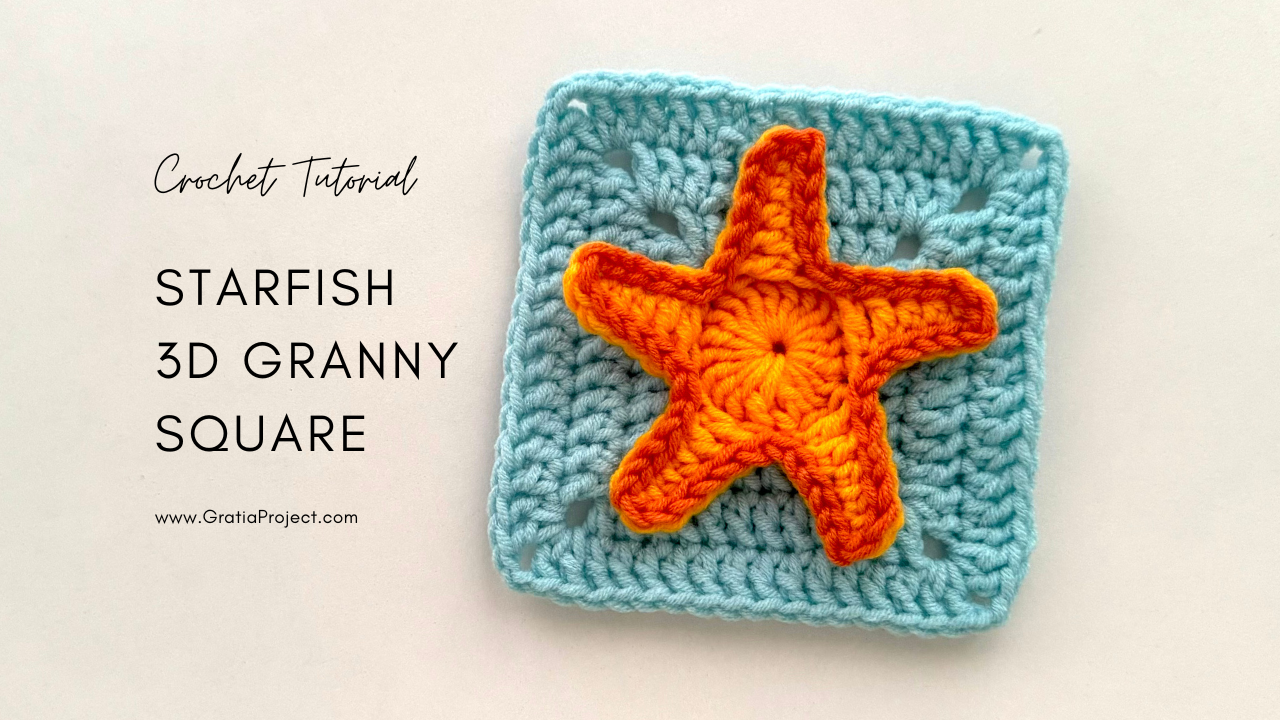 Crochet Starfish 3D Granny Square