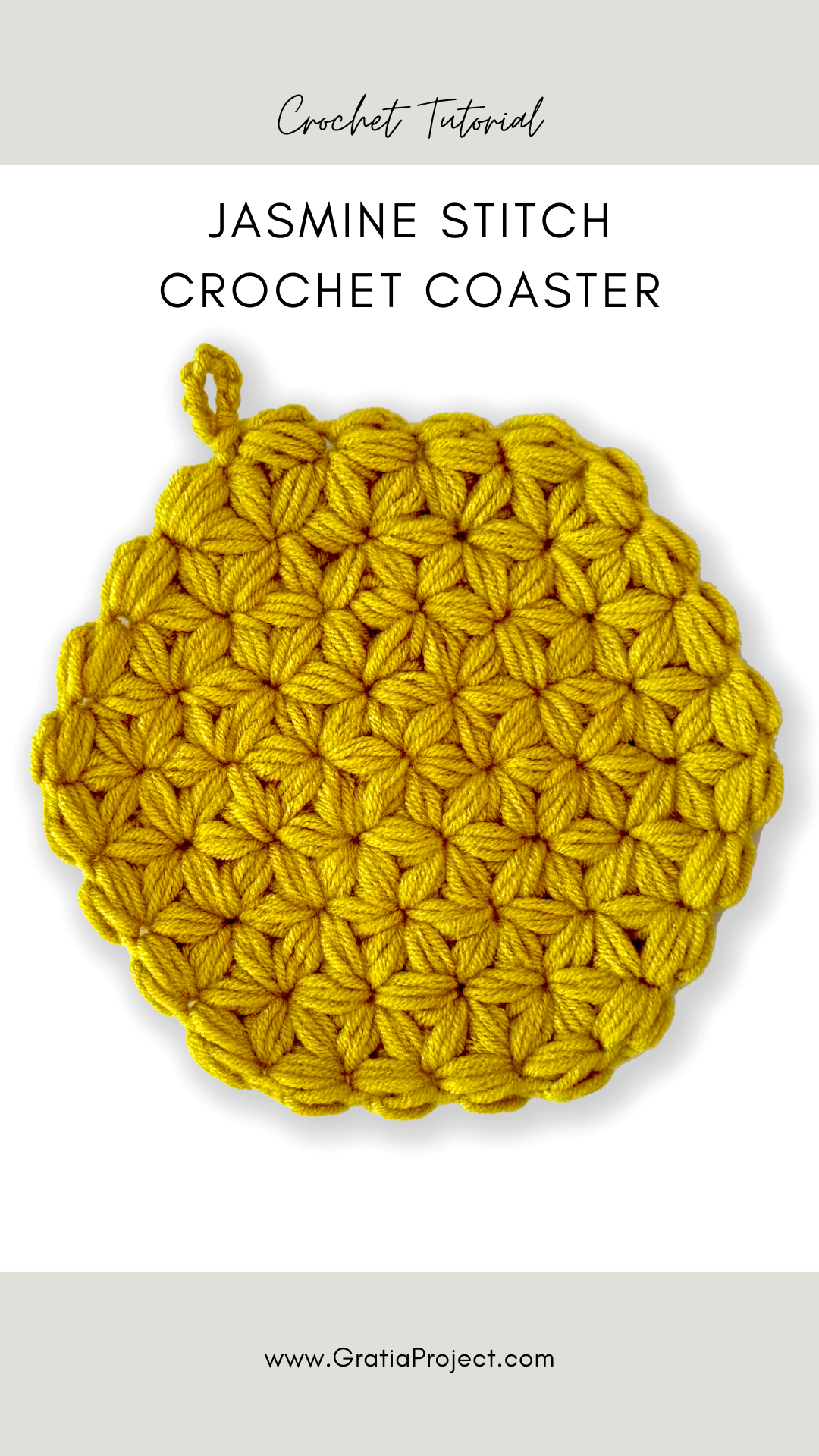 Jasmine Stitch Crochet Coaster