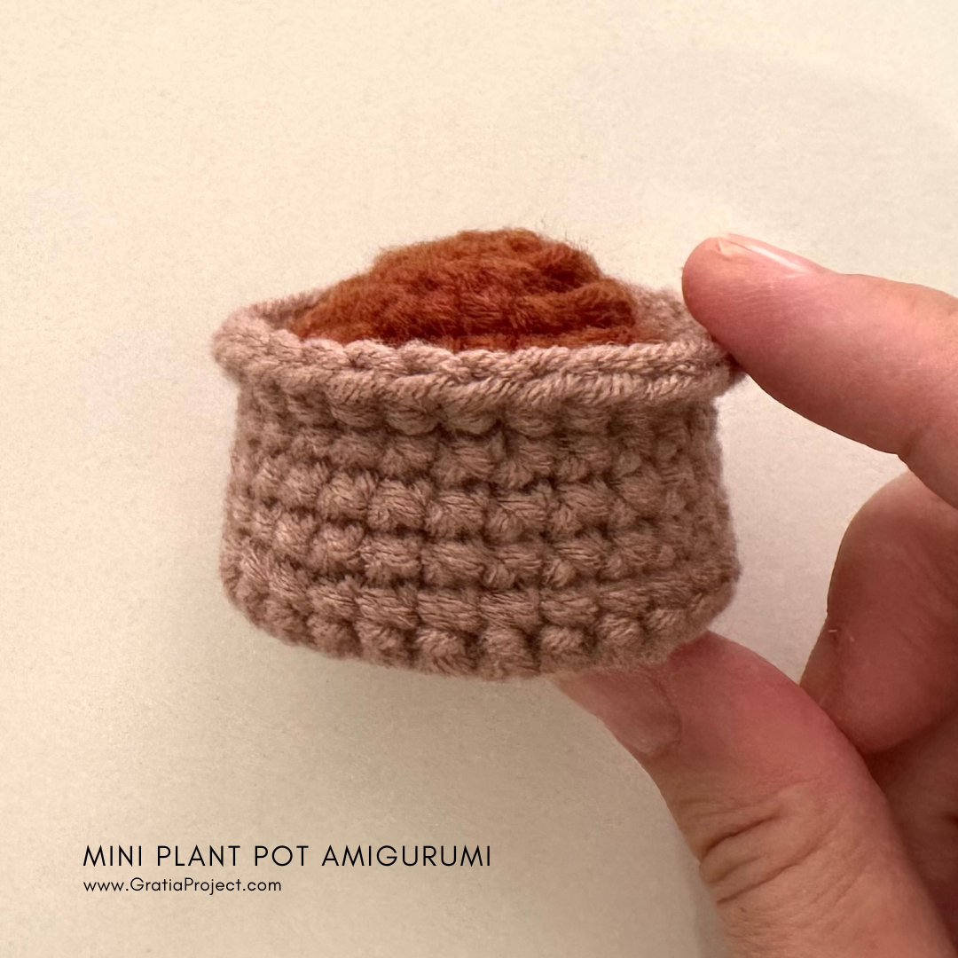 Crochet Mini Plant Pot Amigurumi Tutorial | Step-by-step Crochet Along